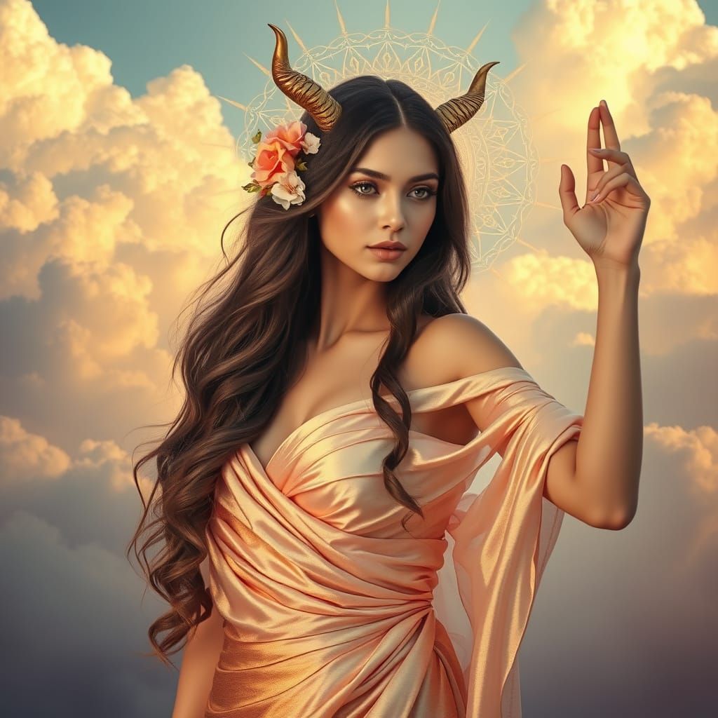 Ethereal Goddess Radiates Heavenly Beauty