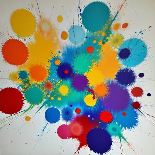a vibrant abstract painting that captures a baby's first visual experiences.