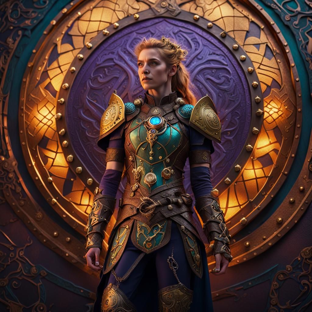 Steampunk Viking Elf Witch Shieldmaiden Concept Art