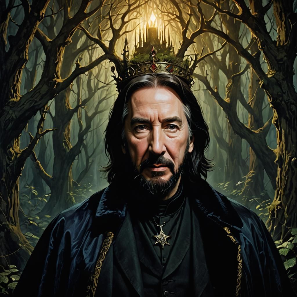 Portrait of Alan Rickman as Rasputin, Enchanted Forest, Real...