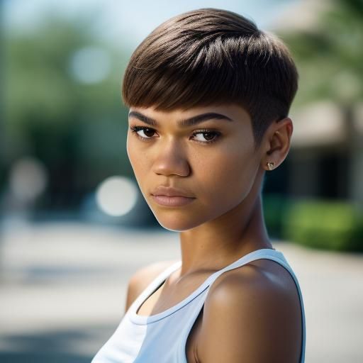 Mature Woman with Short Haircut, Professional Photography
