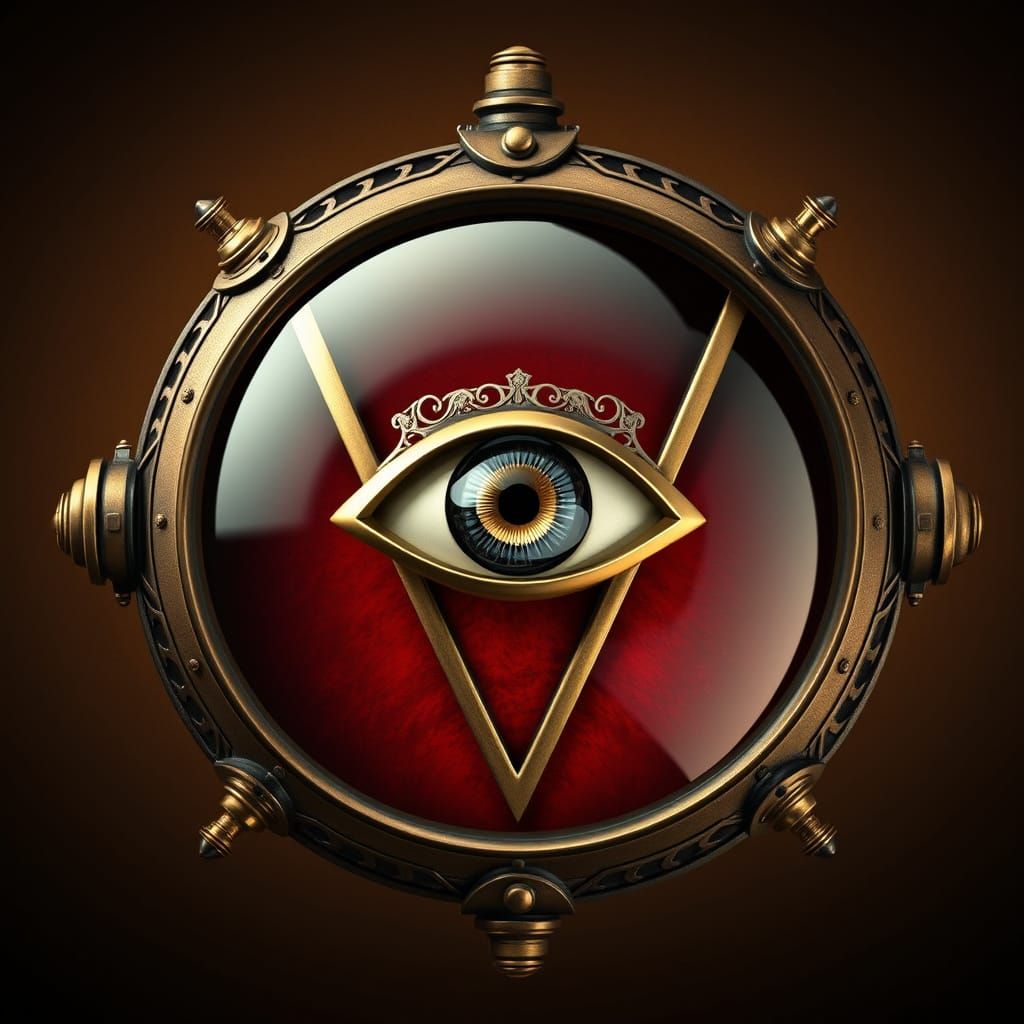 Steampunk Mechanical Sphere with Intricate Copper Filigree a...