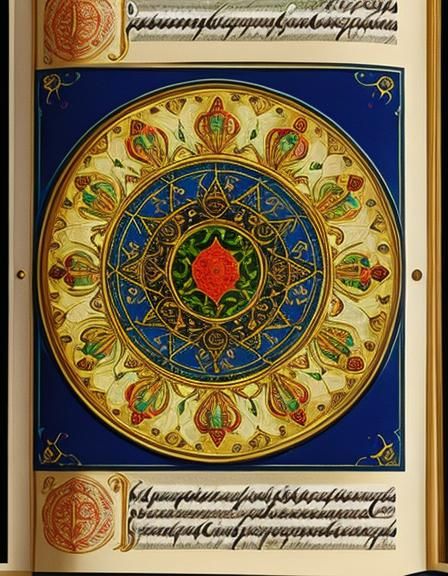 Intricate Illuminated Manuscript Page