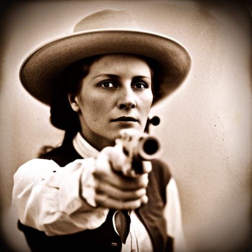 Calamity Jane in Old West Tintype Photo