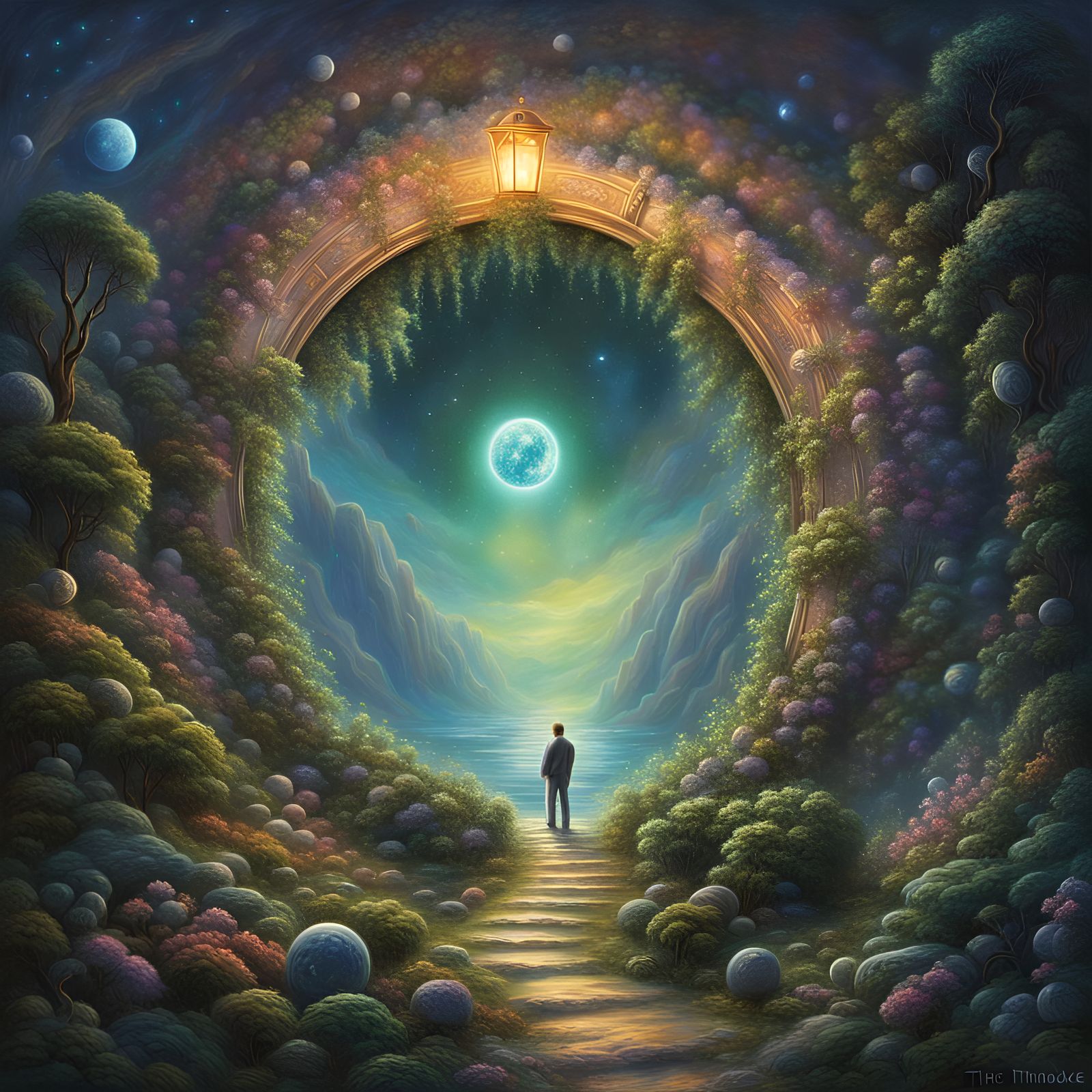 Cosmic Portal Reveals Bioluminescent Alien World