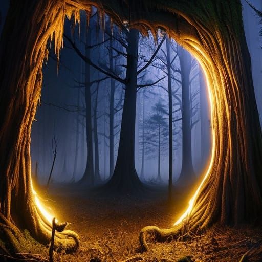 Ominous Christmas Werewolf in Haunted Cityscape