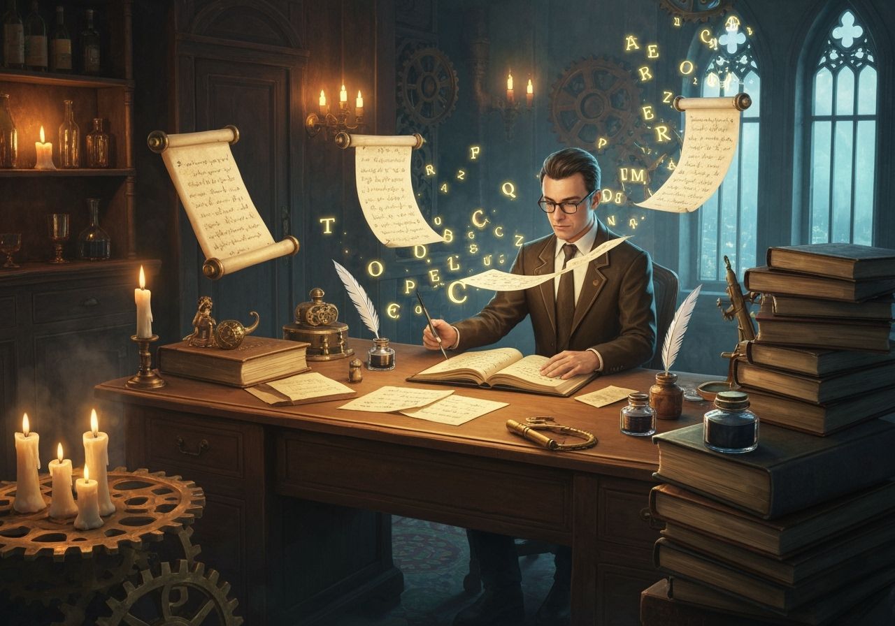 Magical Spell Editor in Neogothic Steampunk Lab