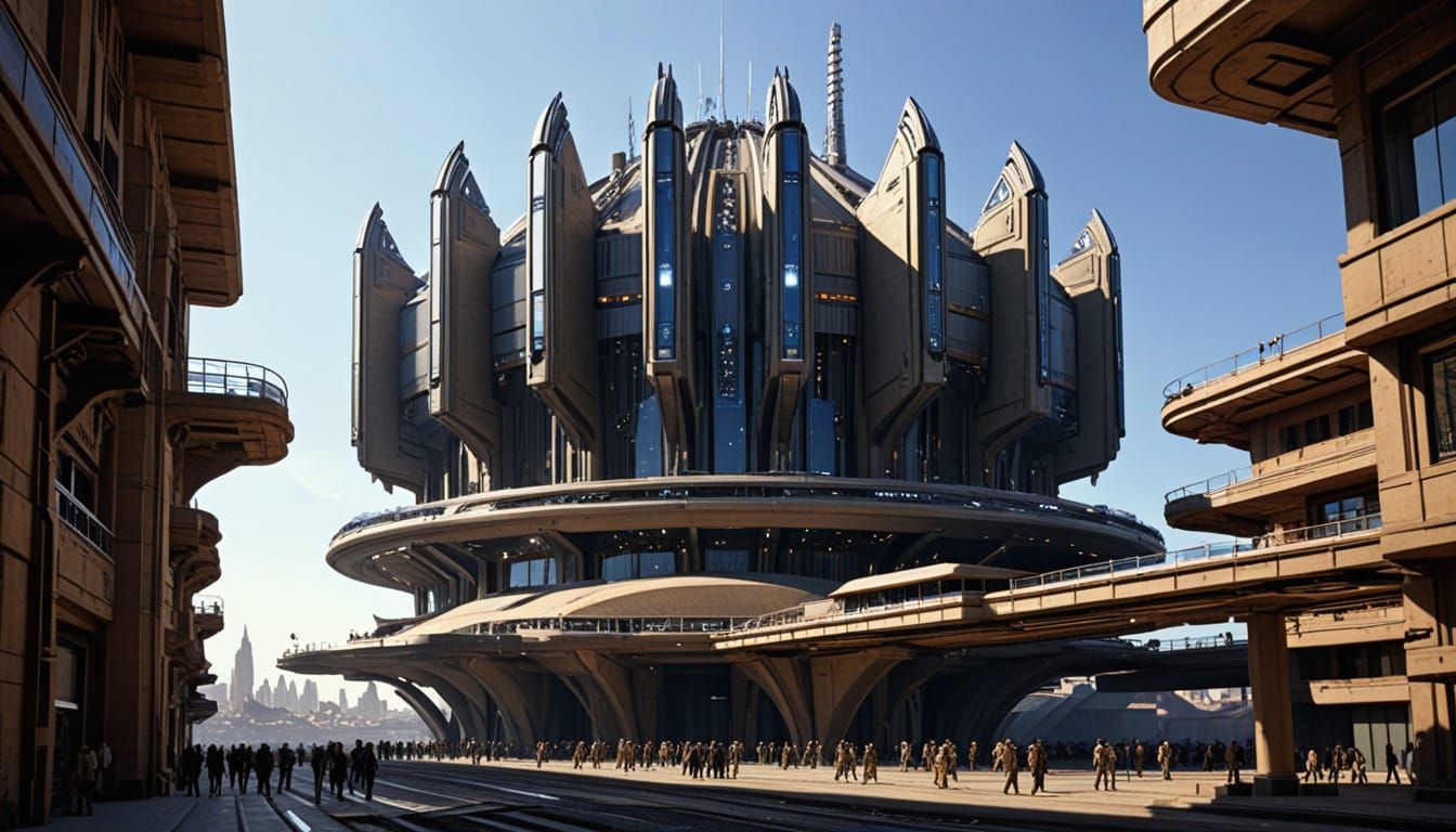 Cyberpunk Architecture Inspired by The Fifth Element