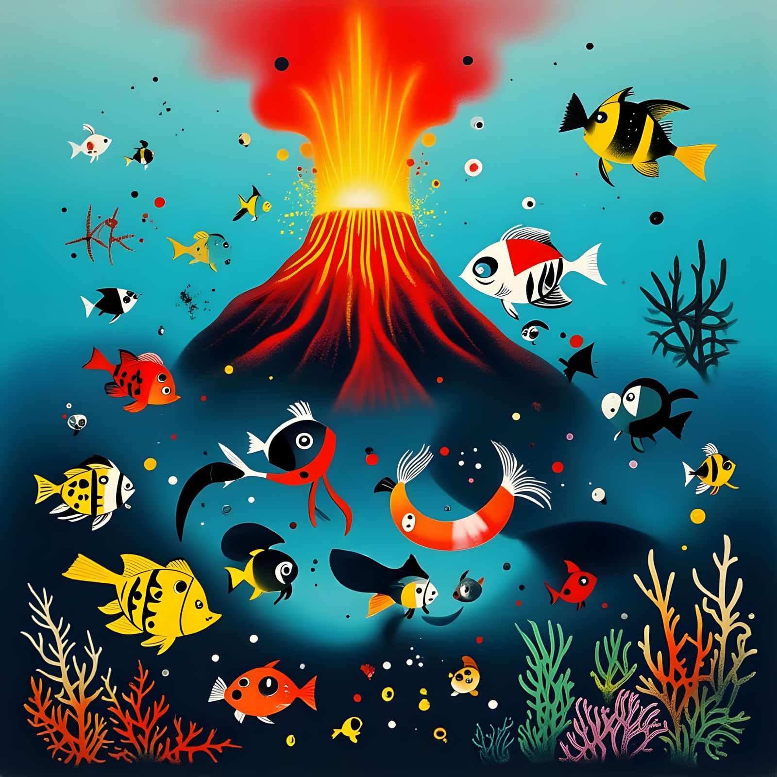 <lora:AQUA MIRO:1.0> eruption