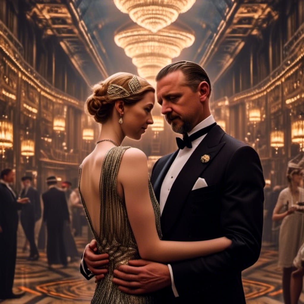 Couples Embrace in Great Gatsby Style