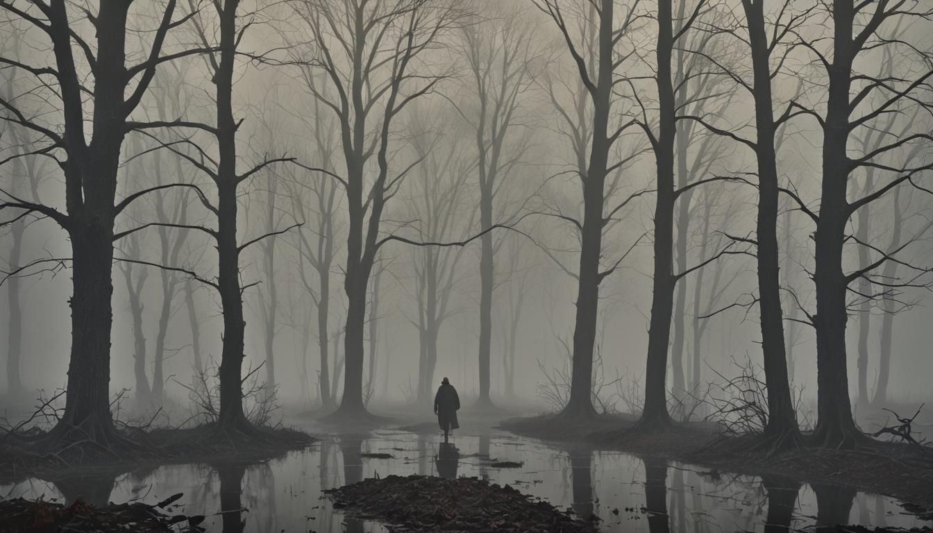 Eerie Shadows Emerge from Dense Fog