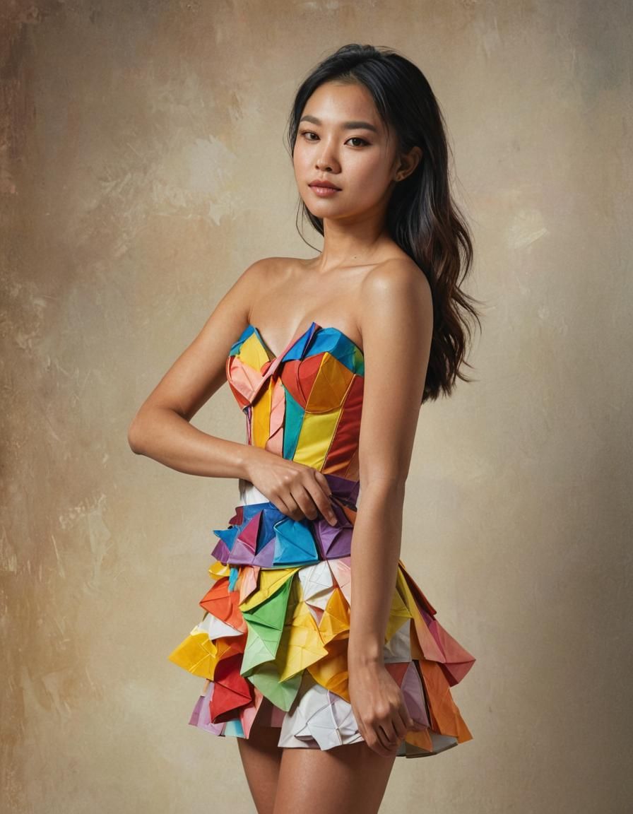 Vietnamese Woman in Neo-Expressionist Oil Painting