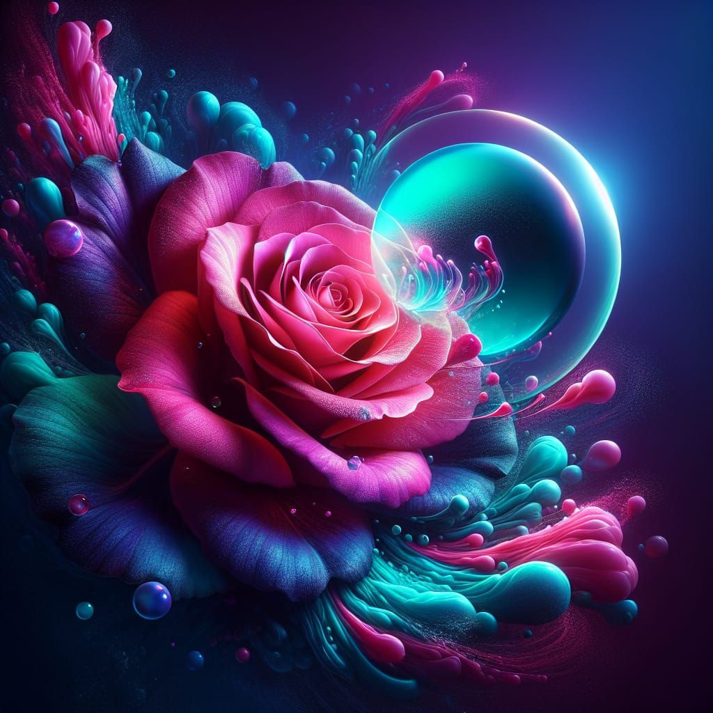 Ethereal Rose in Vibrant Bloom