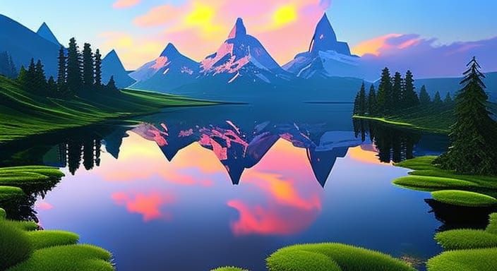 Terrifying Castle Reflection as Speed Painting