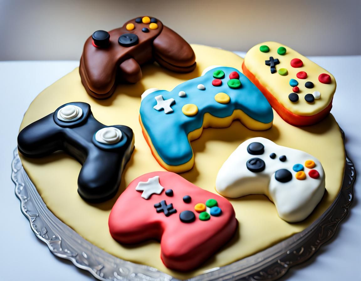 Realistic Video Game Controller Cake