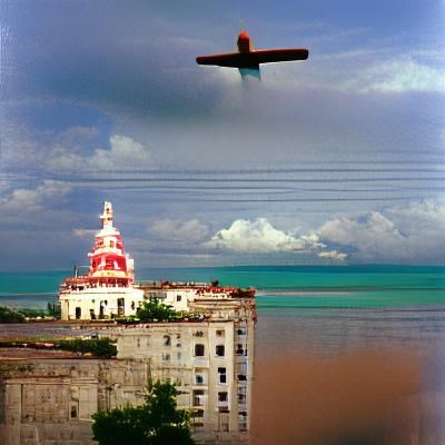 Colorful Cuban Street Scene with Classic Cars