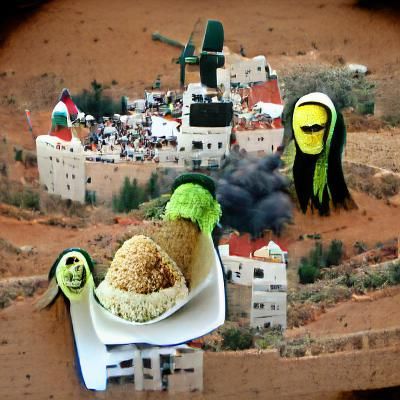 Disturbing AI Image: Couscous and Falafel Depiction