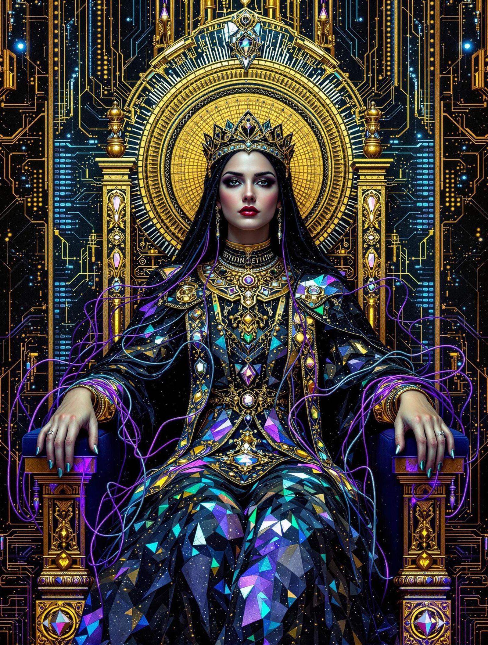 Empress Theodora: Mosaic Portrait in Derelict Supercomputer