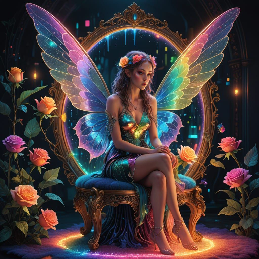 Enchanted Fairy Goddess in Whimsical Digital Art