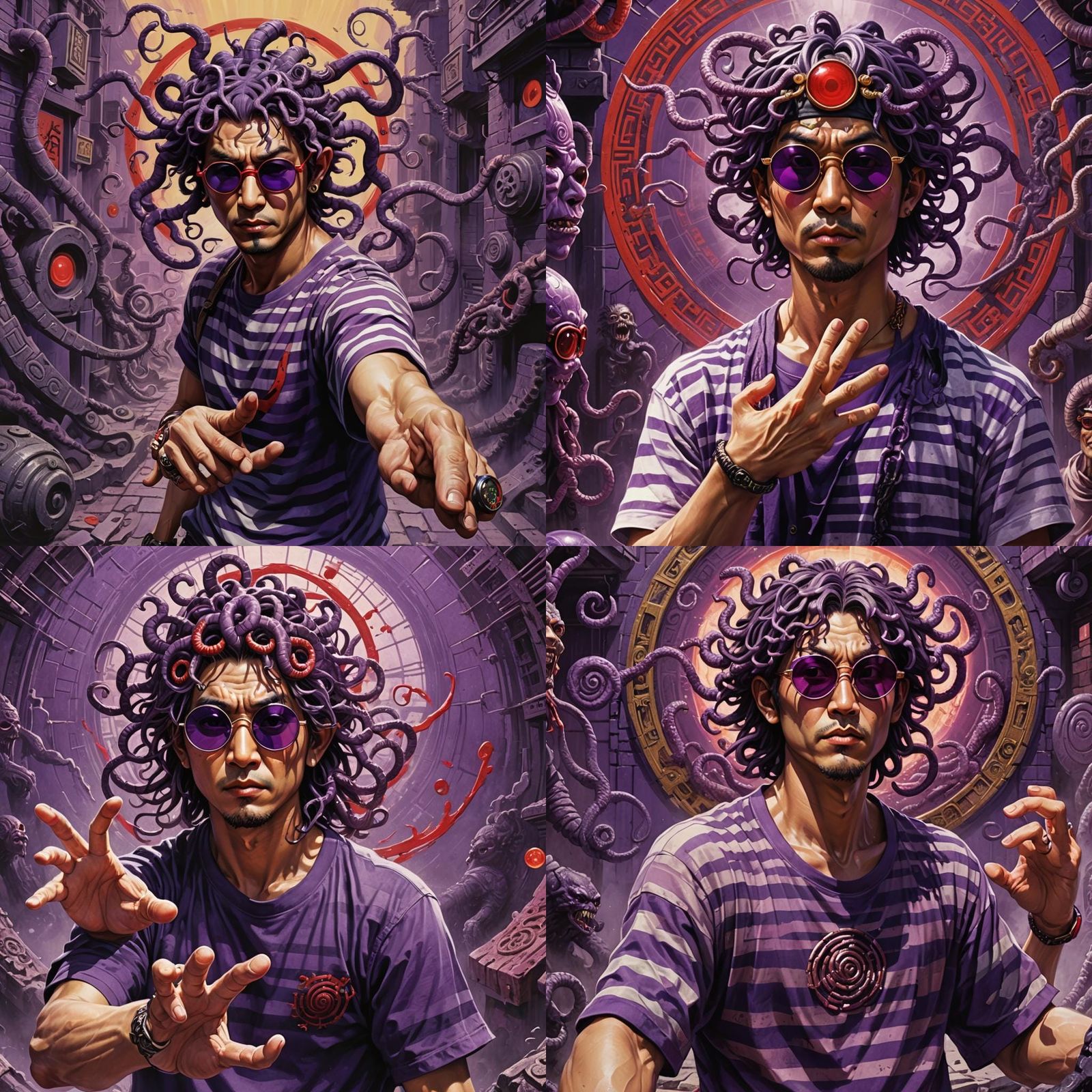 Male Medusa with Superpowers in Demonic World