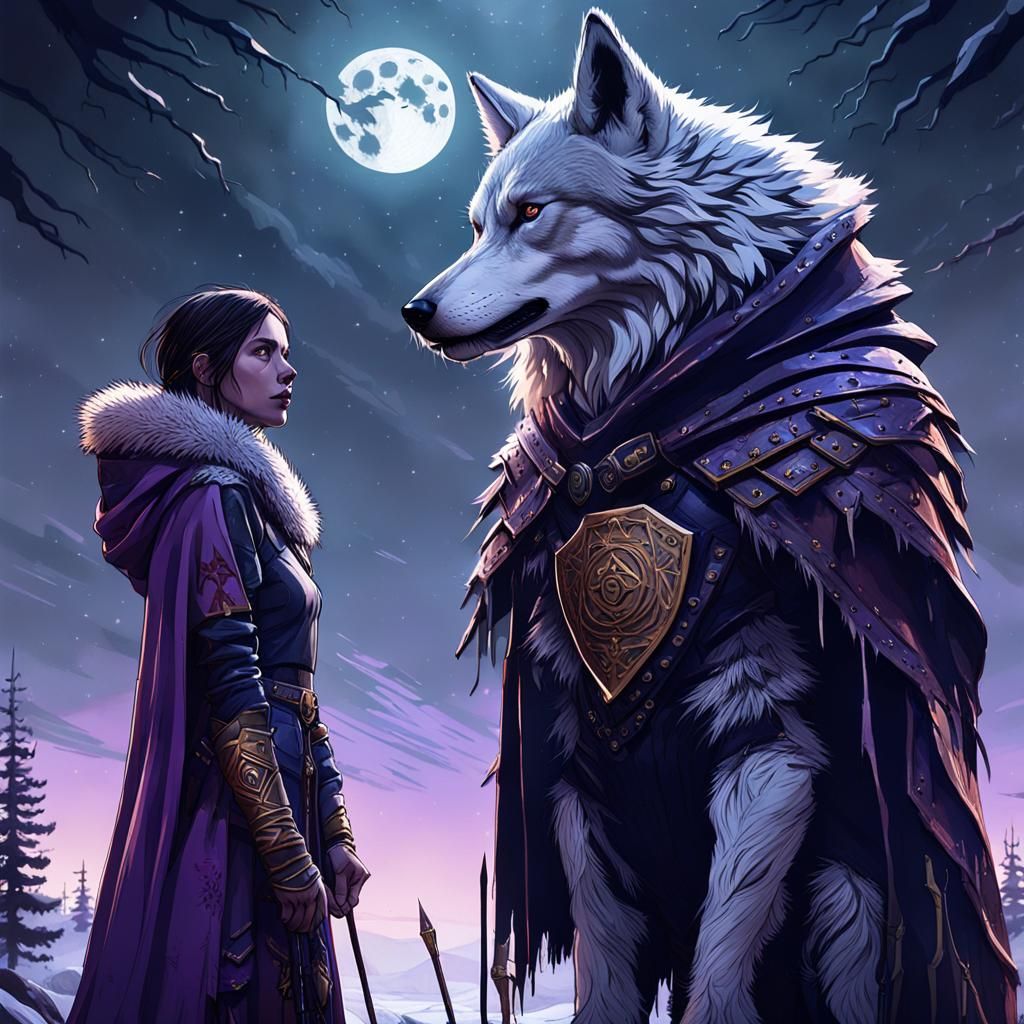 Moonglow Huntress in Dark Fantasy Realm