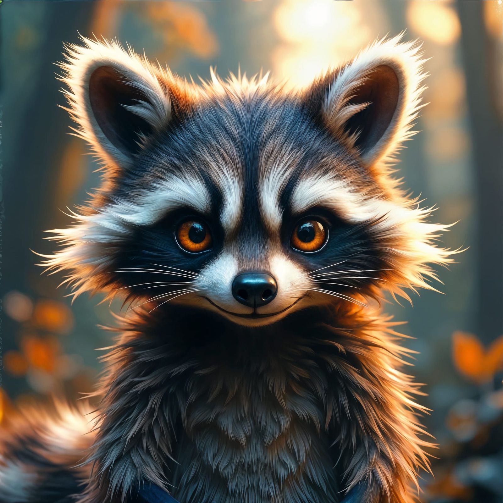 Wily Raccoon Concept Art in Fantasy Style