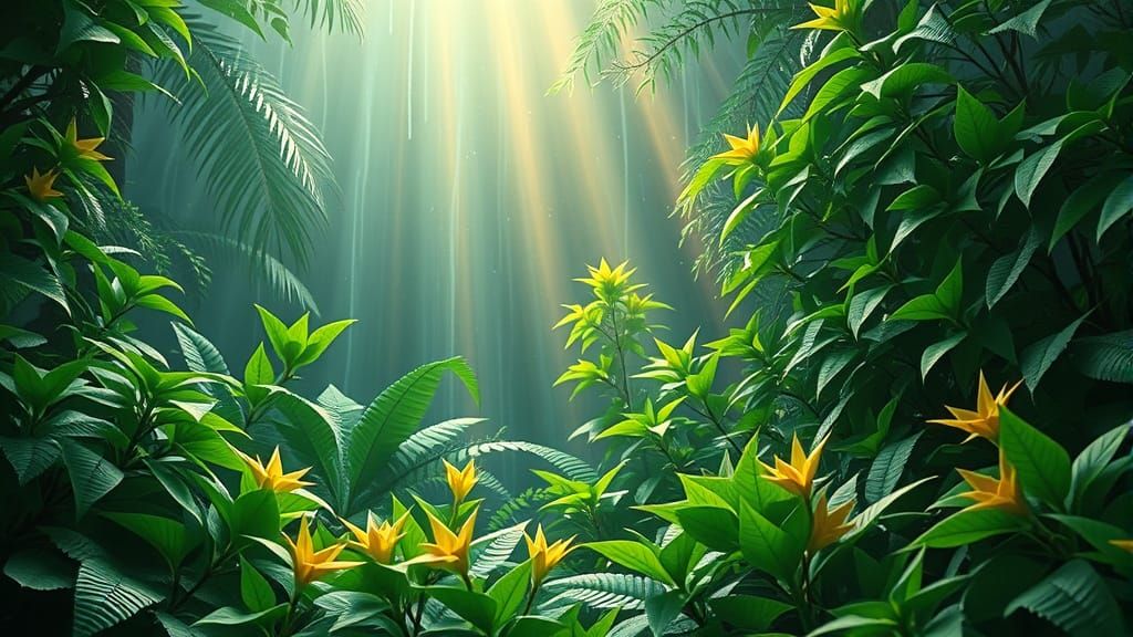 Storm Ray Illuminates Origami Rainforest in 8K