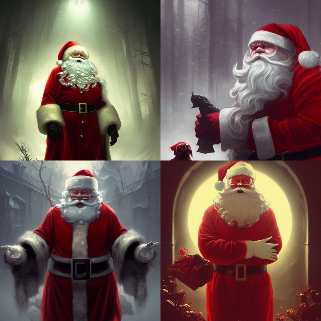 Horror Santa Claus: Dark Fantasy Concept Art
