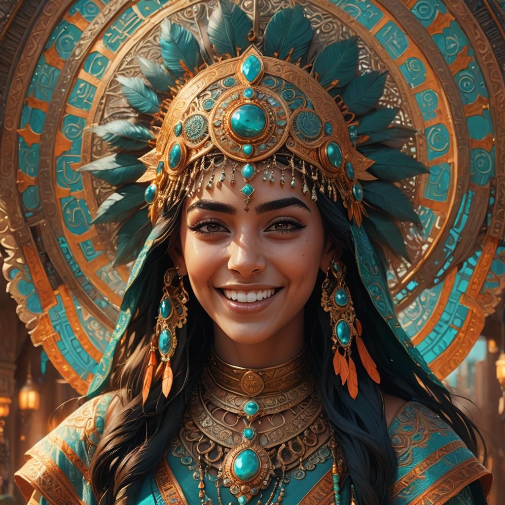 Fantasy Portrait: Middle Eastern Woman with Golden Light