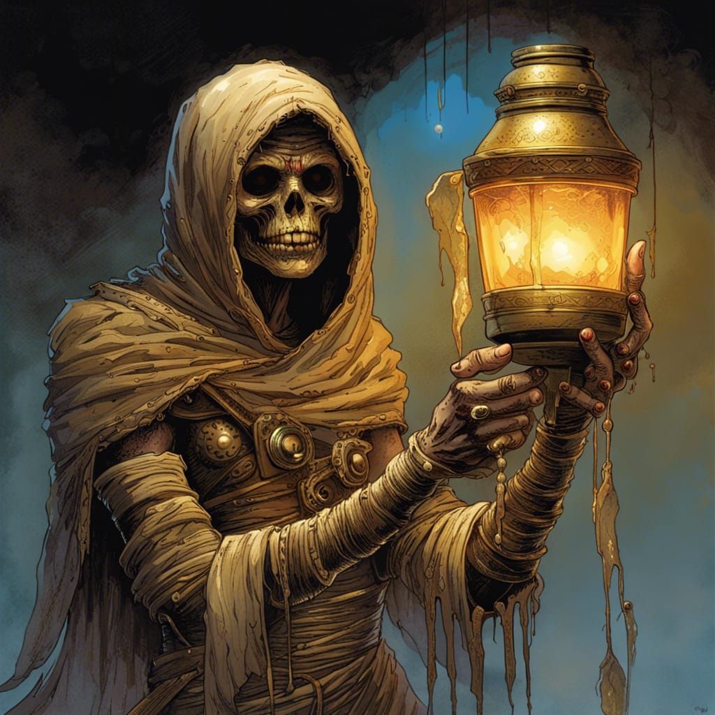 Cursed Mummy's Honey Light Lantern