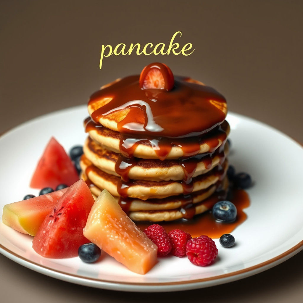 Pancakes with Nutella in Dessert Art Style