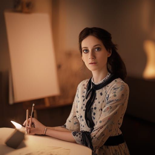 Alice in a Mad Artist's Studio