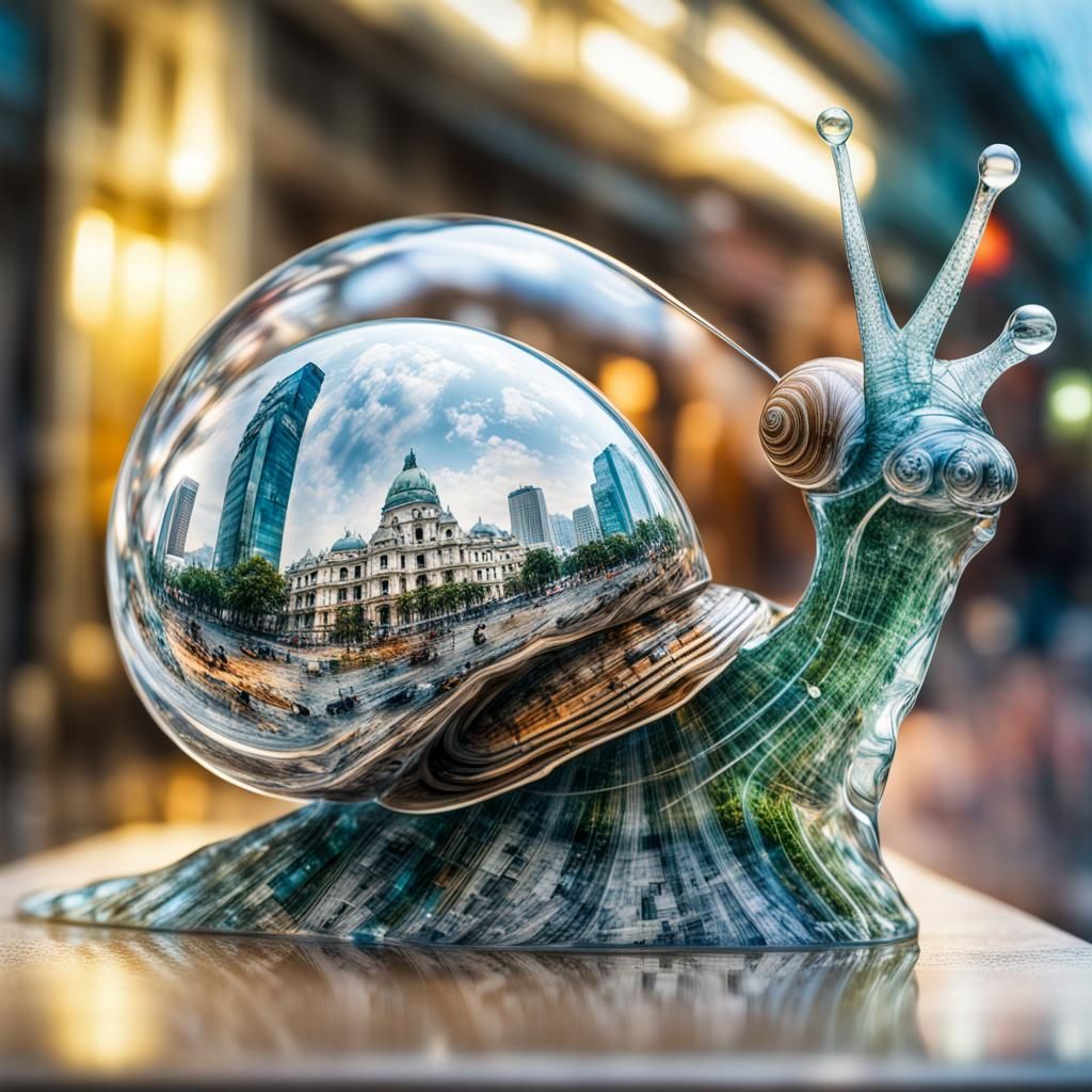 Glass Snail and Hanoi Panorama