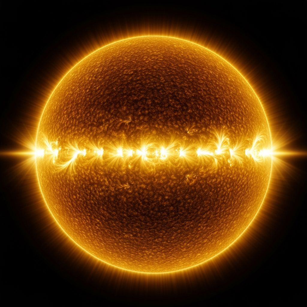 Golden Sun Ignites in Deep Space