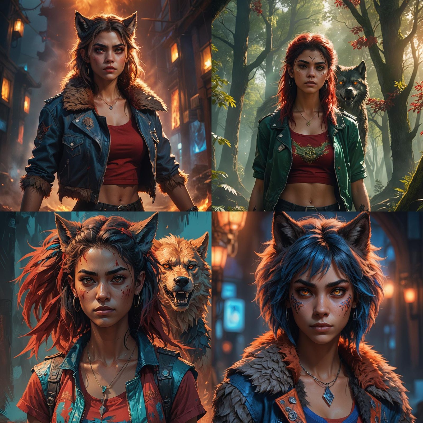 Half-Werewolf Teen in Detailed Fantasy Art
