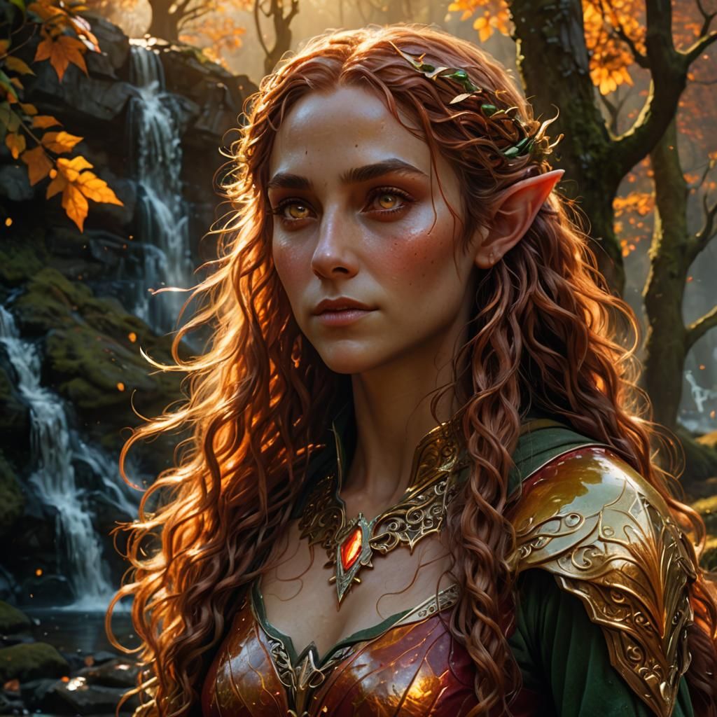 Powerful Elf Portrait in Hyperrealistic Fantasy Art