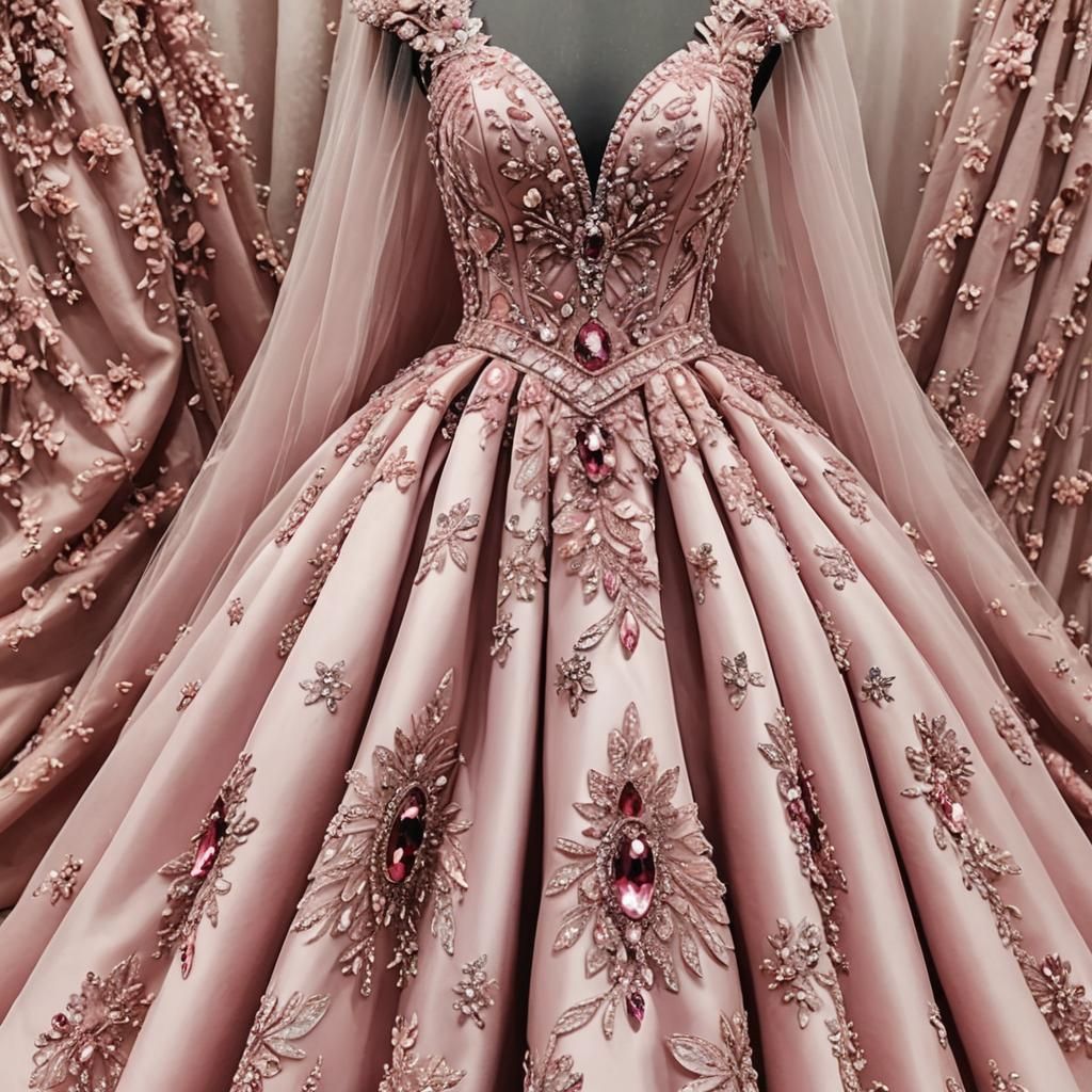 Pink Gemstone Ball gown