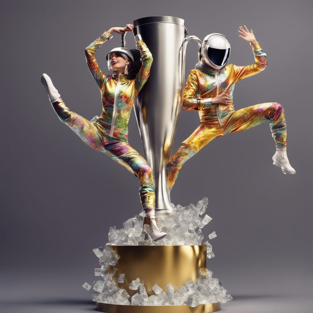 Trophy with miniature figure as handle