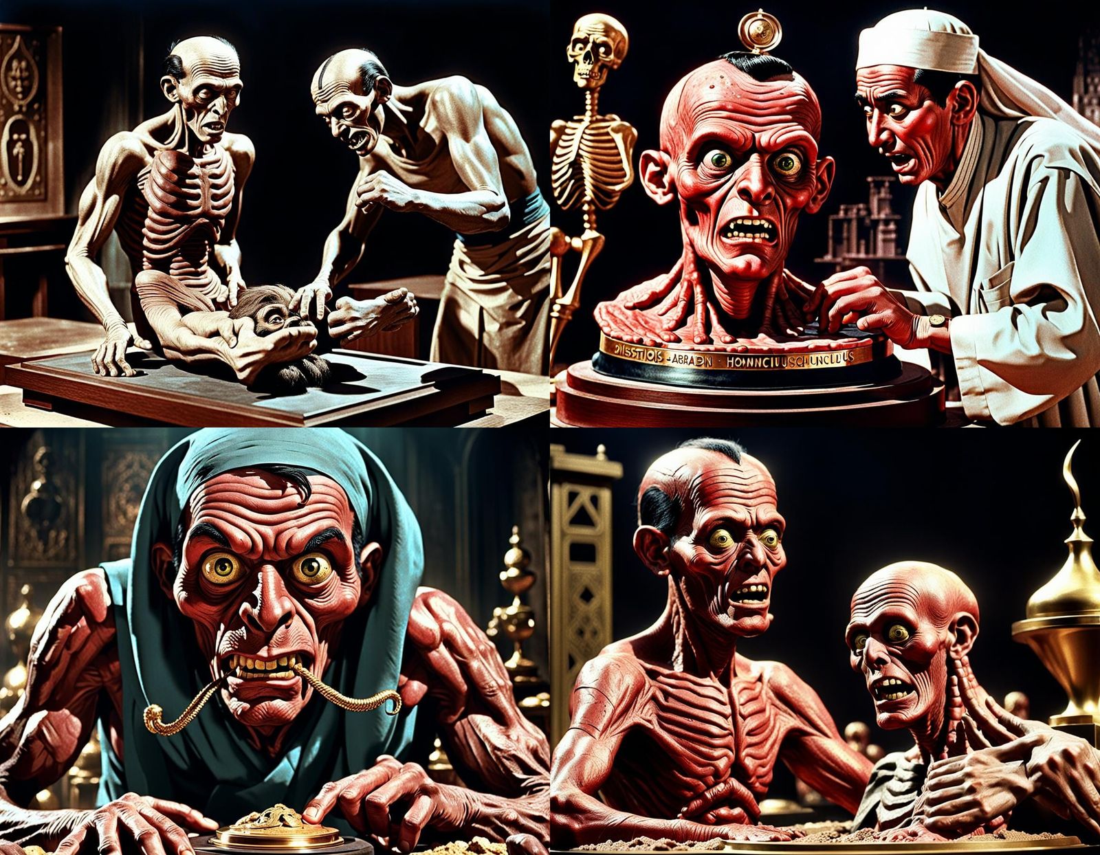 Horrific Homunculus: 1950s Horror Movie Scene