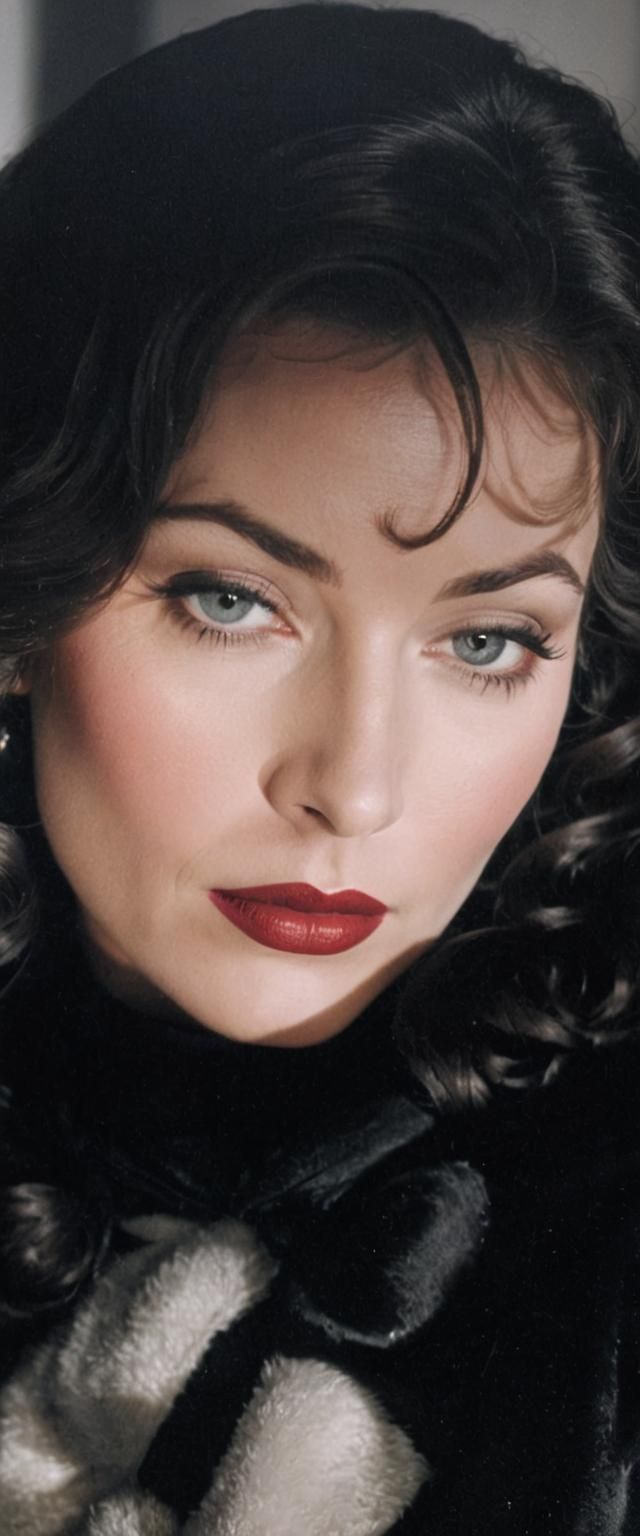 A highly detailed fantasy-style portrait of a fierce female ...