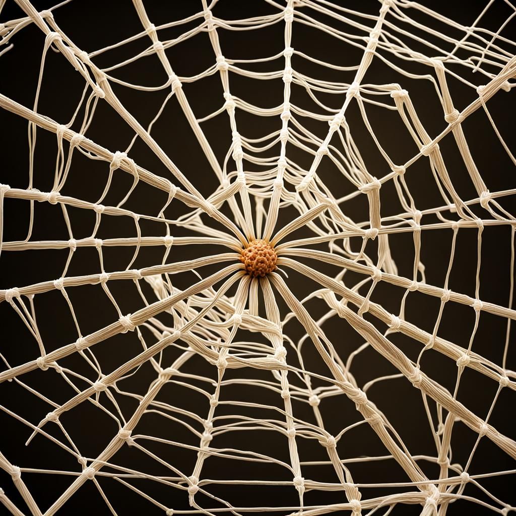 Spider Spins Spaghetti Web in 8k Resolution