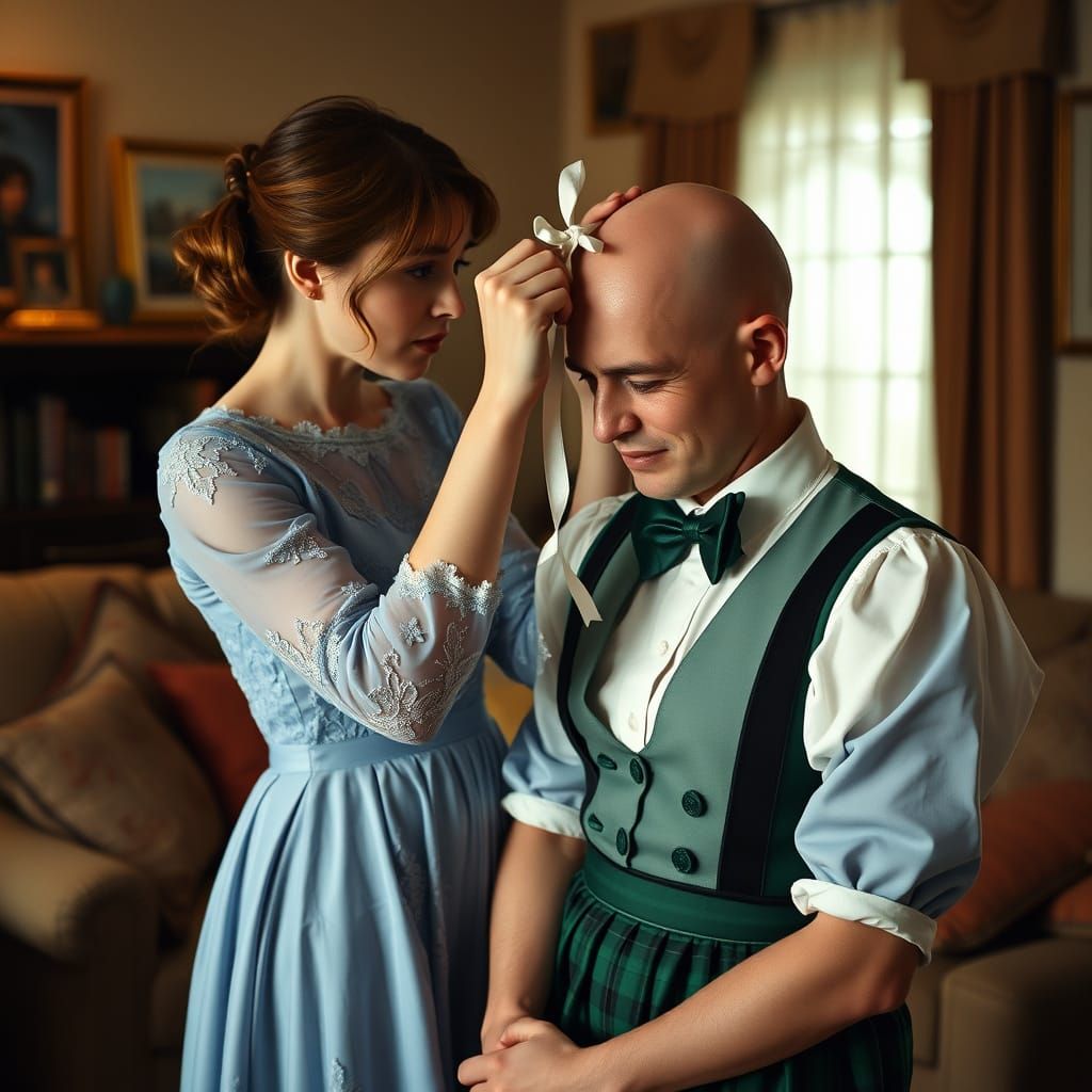 A Gentle Moment of Vulnerability in a Warm, Golden Light