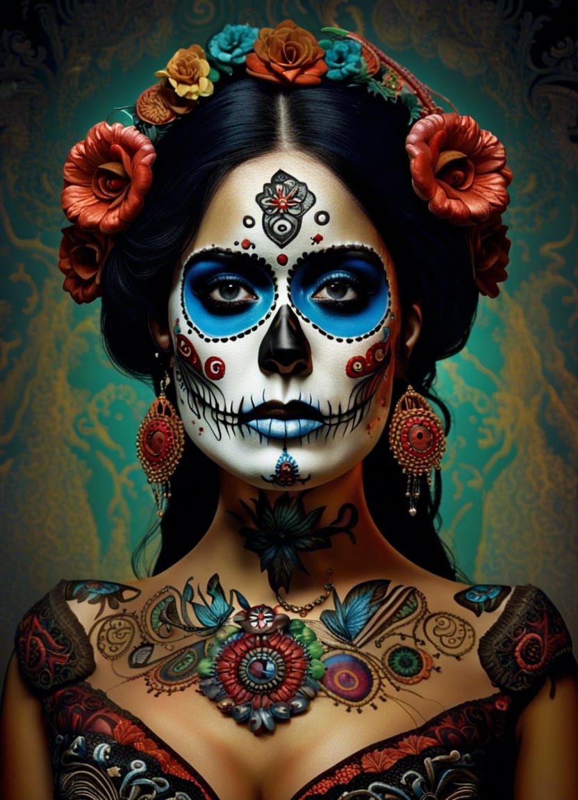 Salma Hayek: Day of the Dead Surrealism