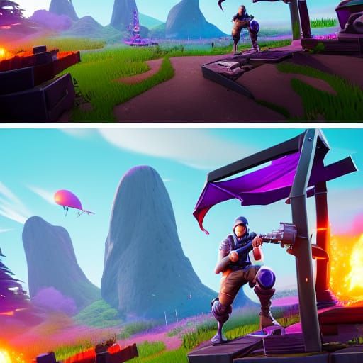 Fortnite Detailed Matte Painting in Unreal Engine 5