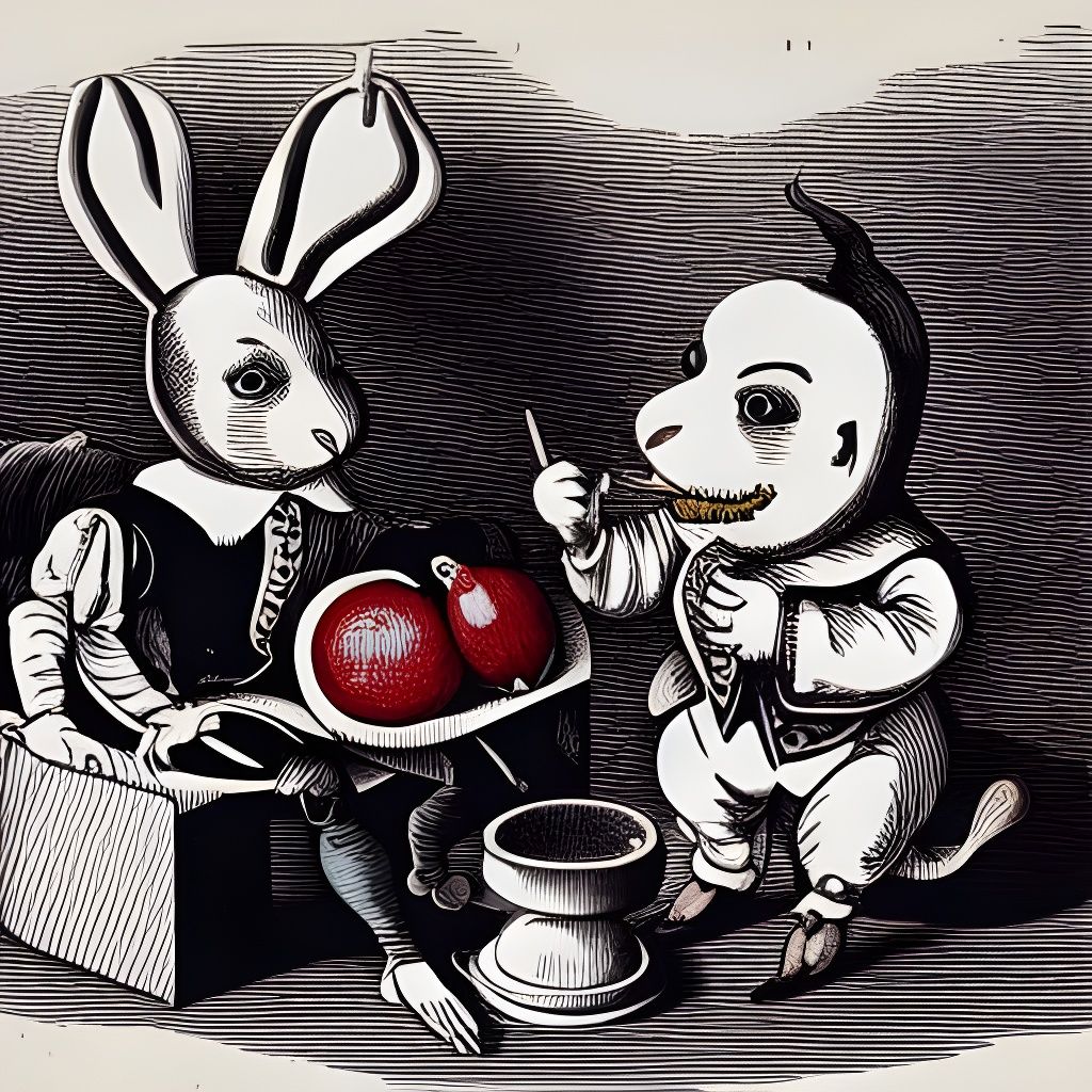 Tuxedo Clown Dentist and Cotton Rabbit Diagram