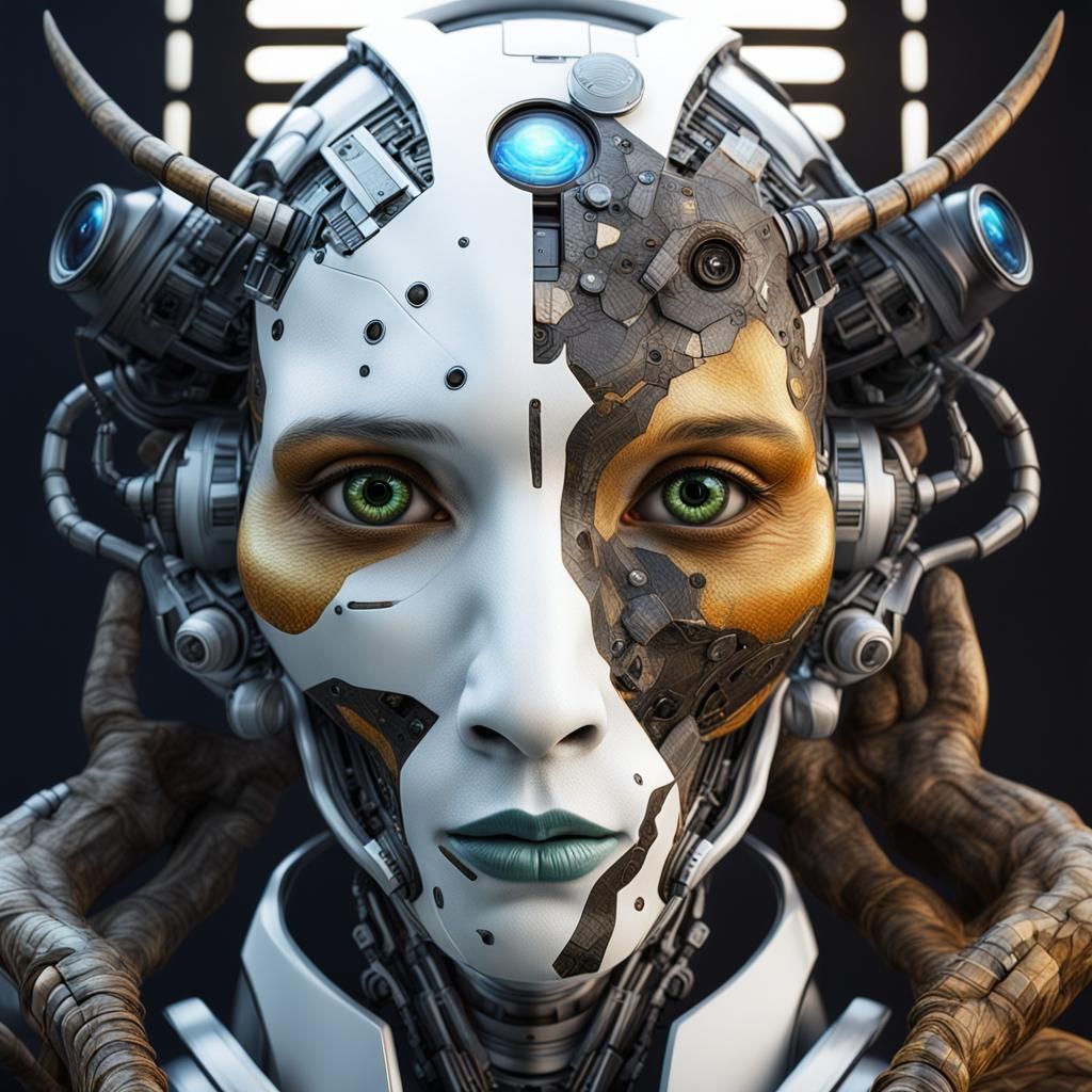 Leofania: Digital Art Incarnate in Futuristic Gallery