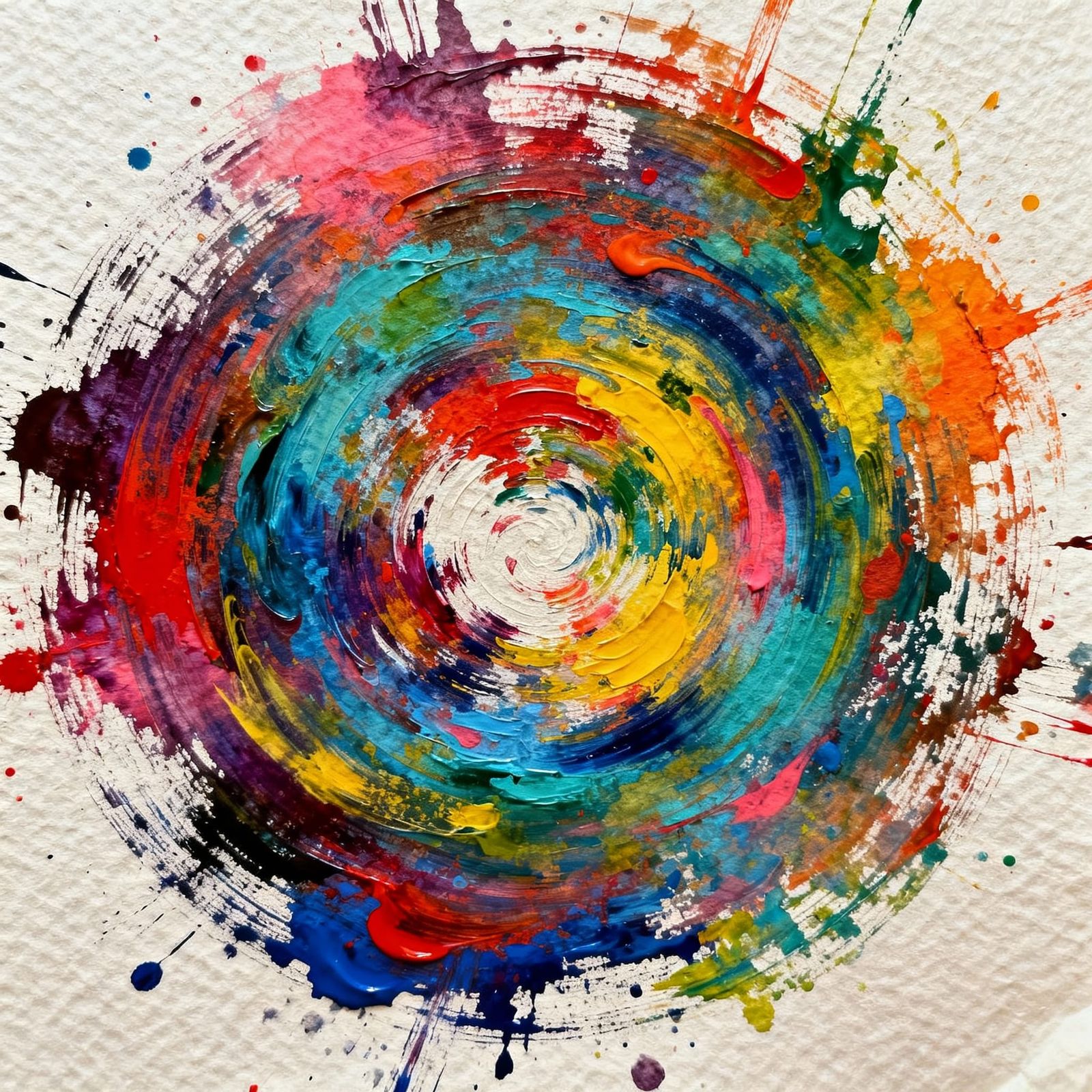 Vibrant Spin Art Creates Dynamic Paint Patterns