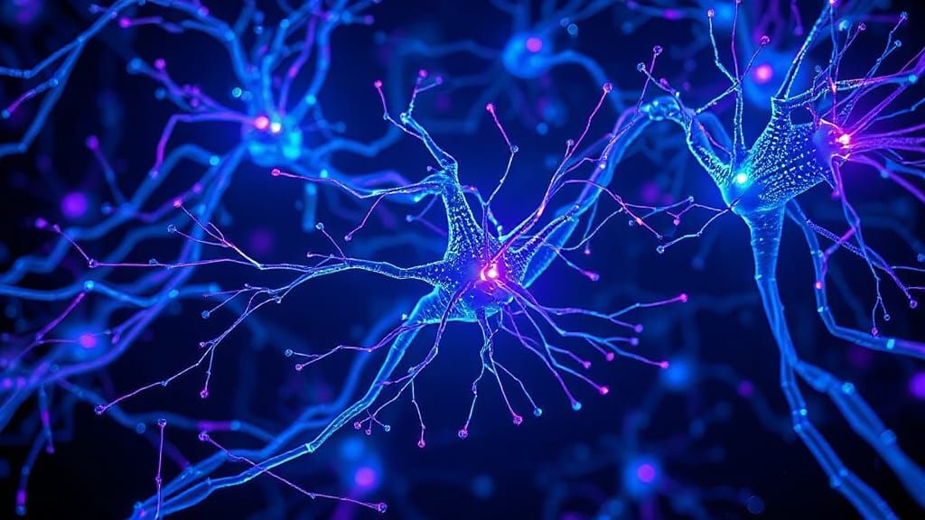 Abstract graphics of neural networks lighting up or reconfig...