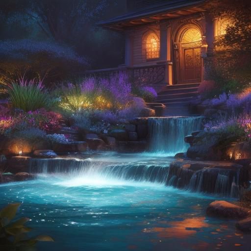 Hyperrealistic River of Memory Splash Art