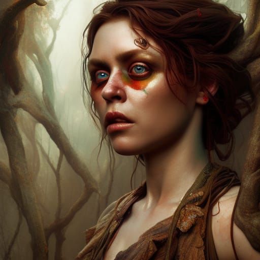 Surreal Portrait in Post-Apocalyptic Style